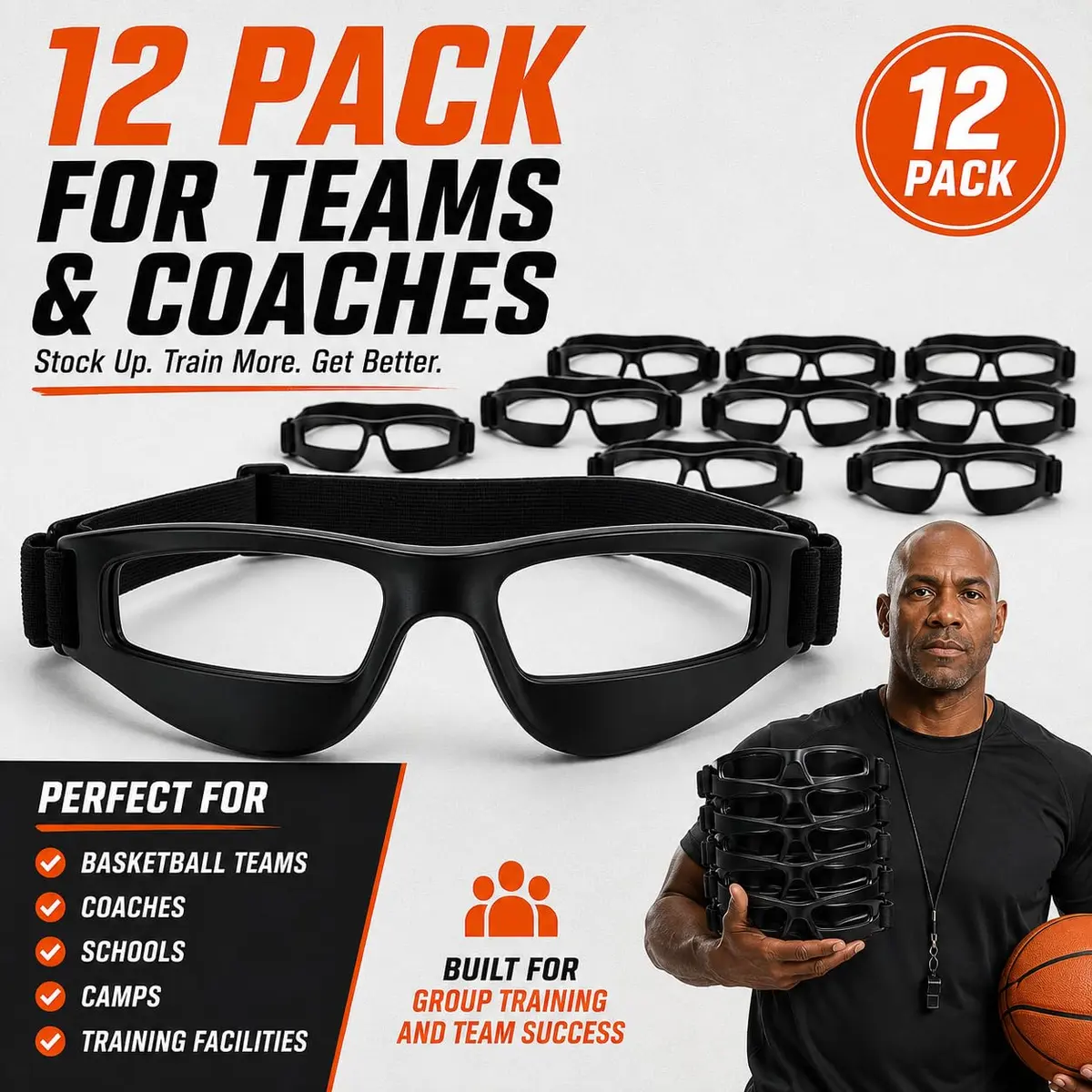 Liberty Imports Dribble Goggles Basketball Training Specs | Improve Handles & Court Awareness - view 7