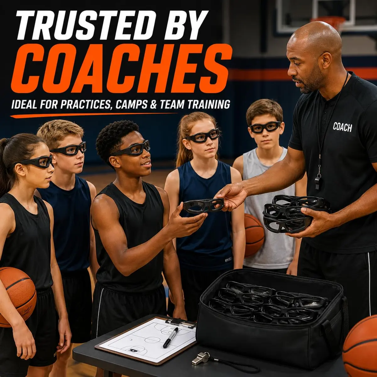 Liberty Imports Dribble Goggles Basketball Training Specs | Improve Handles & Court Awareness - view 4