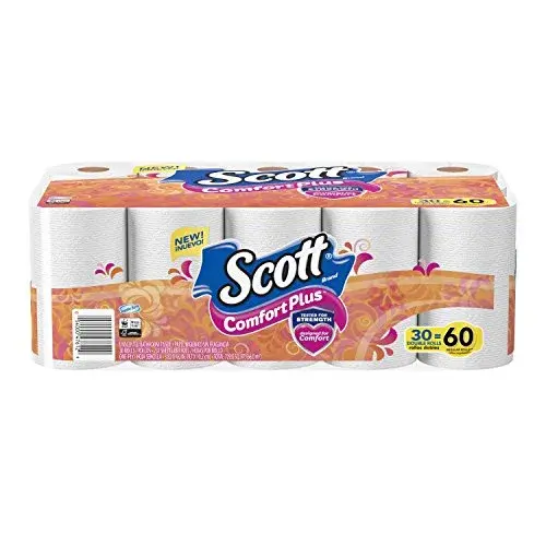 Scott ComfortPlus Toilet Paper Double Roll Bath Tissue, 30 Count | 231 Sheets Per Roll - main product image