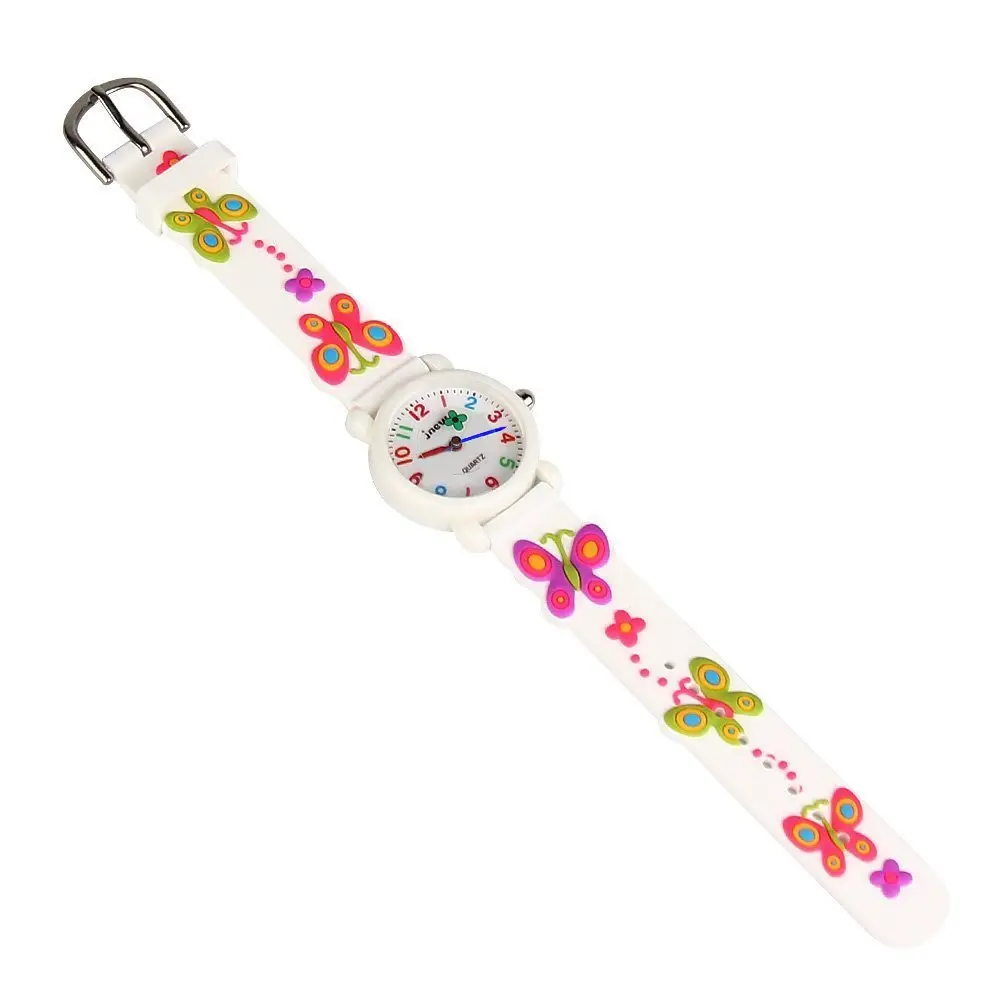 Kids Gift Waterproof Watch, 3D Cartoon Design, Butterfly White | Traditional Pointer & Watch Dial for Kids - view 6