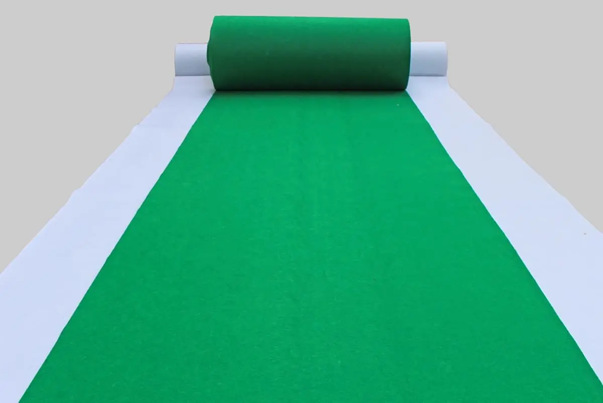 HUAHOO Grass Green Aisle Runner 61cm (24 Inch) x 15.24m (50 Feet) | Durable Rayon for Weddings & Events - view 7
