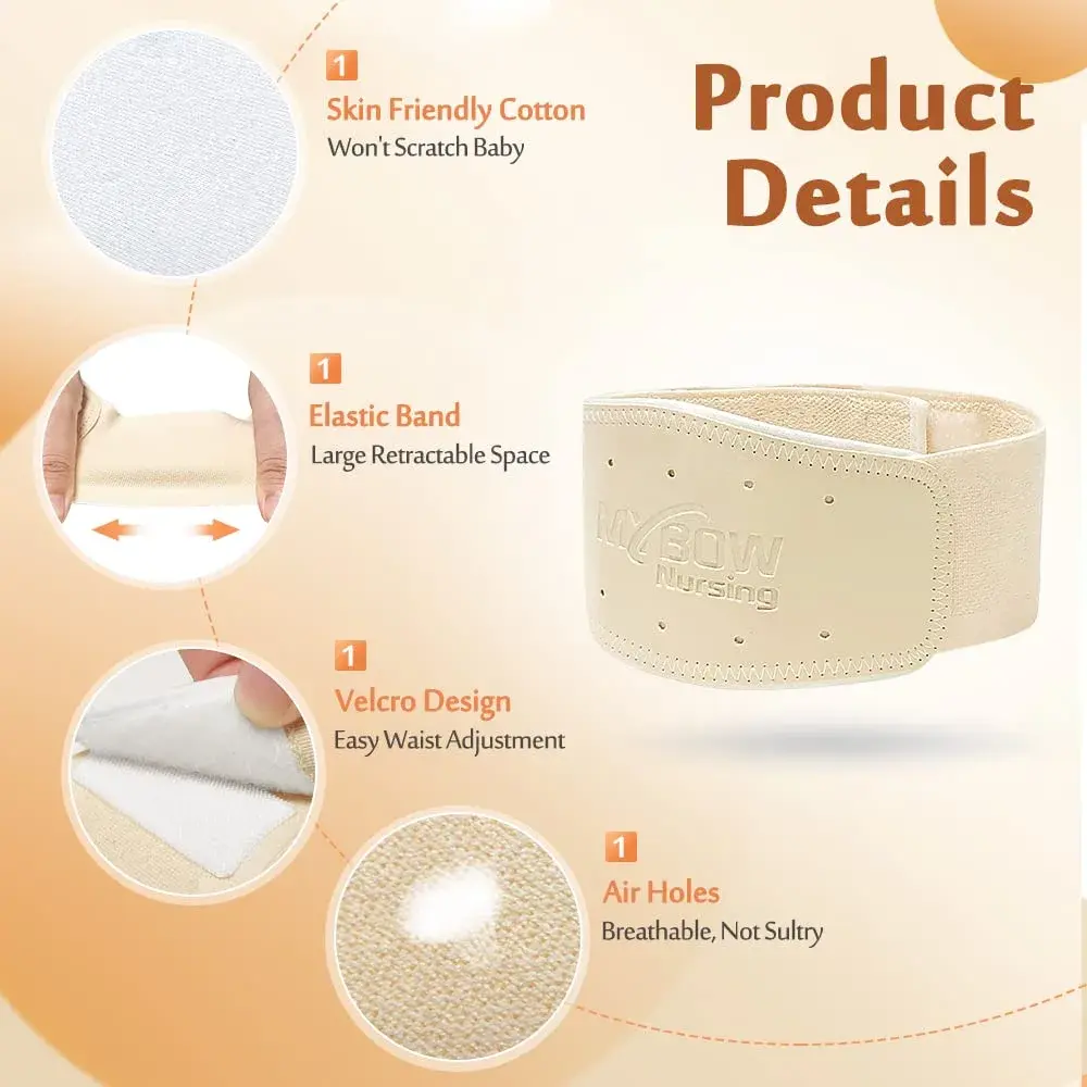 Mybow Umbilical Hernia Belt Medium | Adjustable Baby Belly Button Band for Navel Relief - view 4