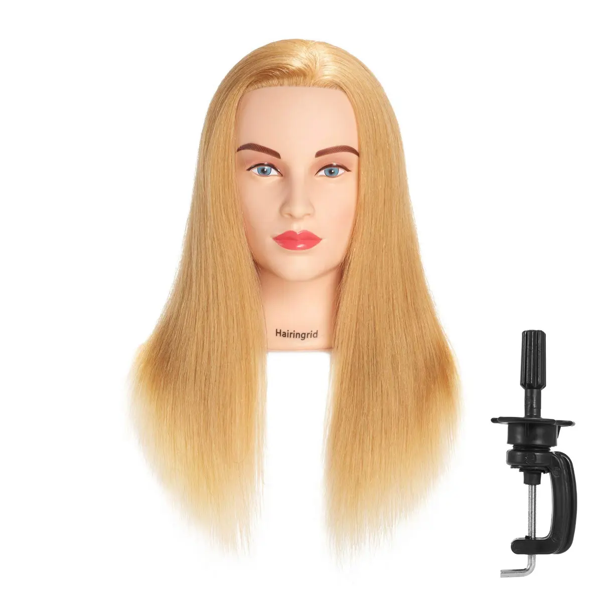 Hairingrid Mannequin Head 20"-22" Human Hair for Hair Styling & Training | Blond 27# - main product image
