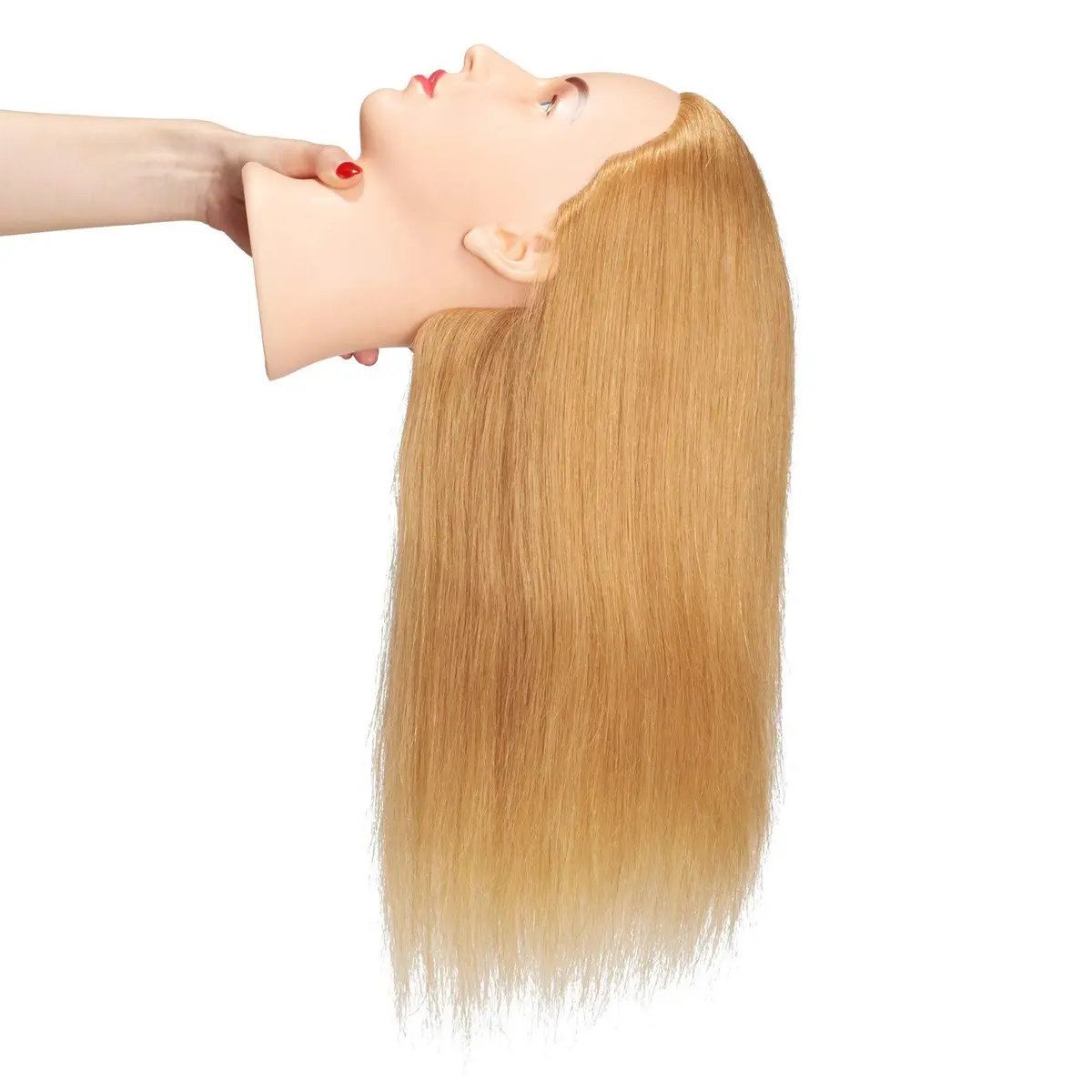 Hairingrid Mannequin Head 20"-22" Human Hair for Hair Styling & Training | Blond 27# - view 4