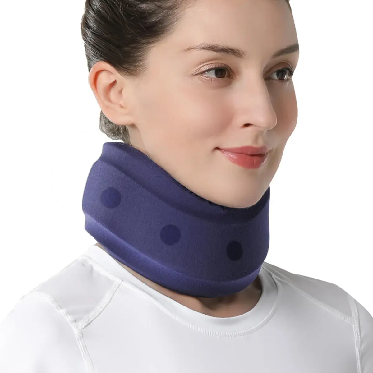 Velpeau Enhanced Blue Cervical Collar Neck Brace Medium 3" (7.6cm) | Neck Pain Support for Sleeping - main product image