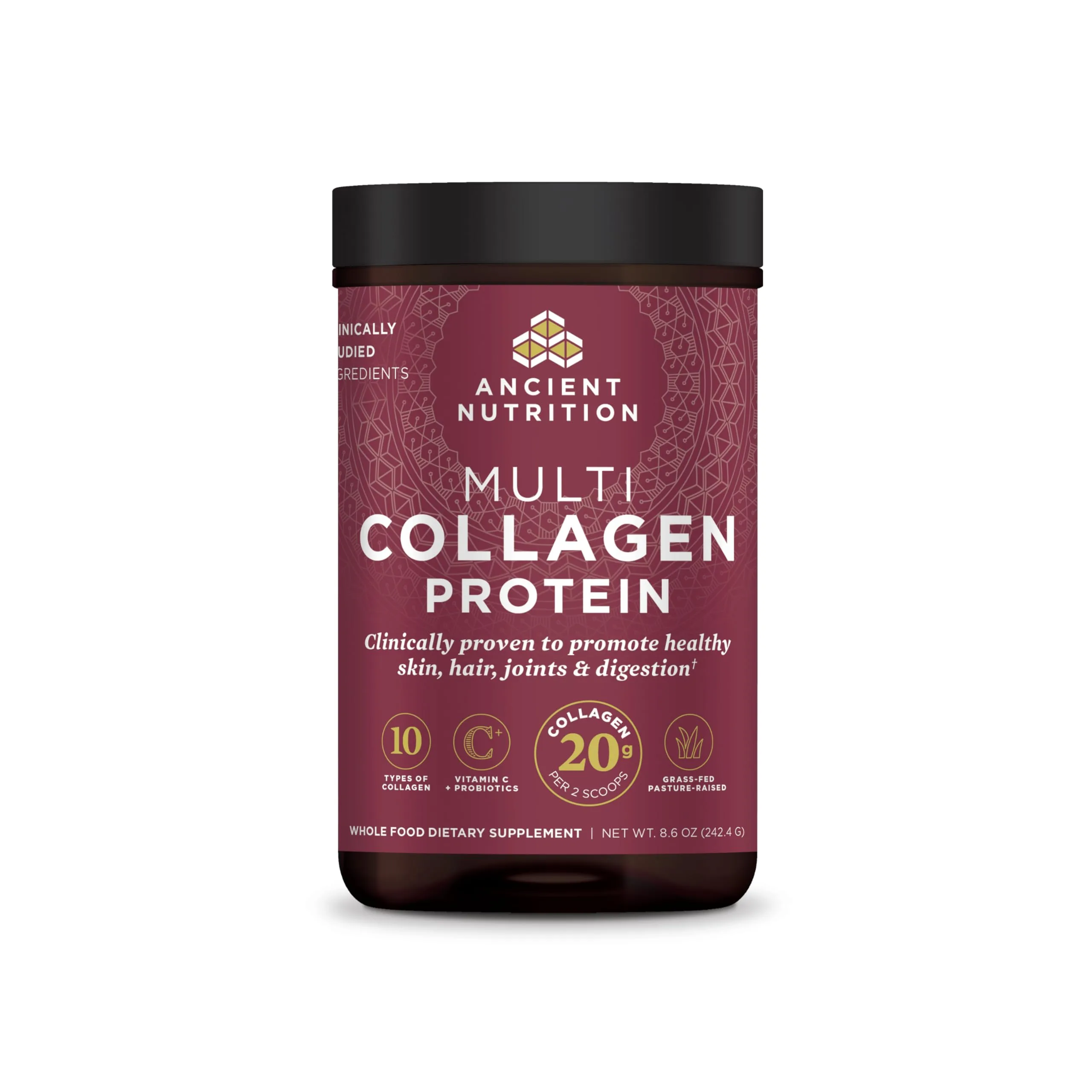 Ancient Nutrition Multi Collagen Protein Powder Unflavored 24 Servings | Supports Skin and Nails Gut Health - main product image