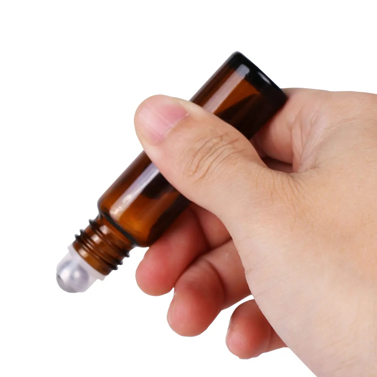 inice 24 Pack Amber Glass Roller Bottles 10ml | UV-Protected Essential Oil Containers - view 5
