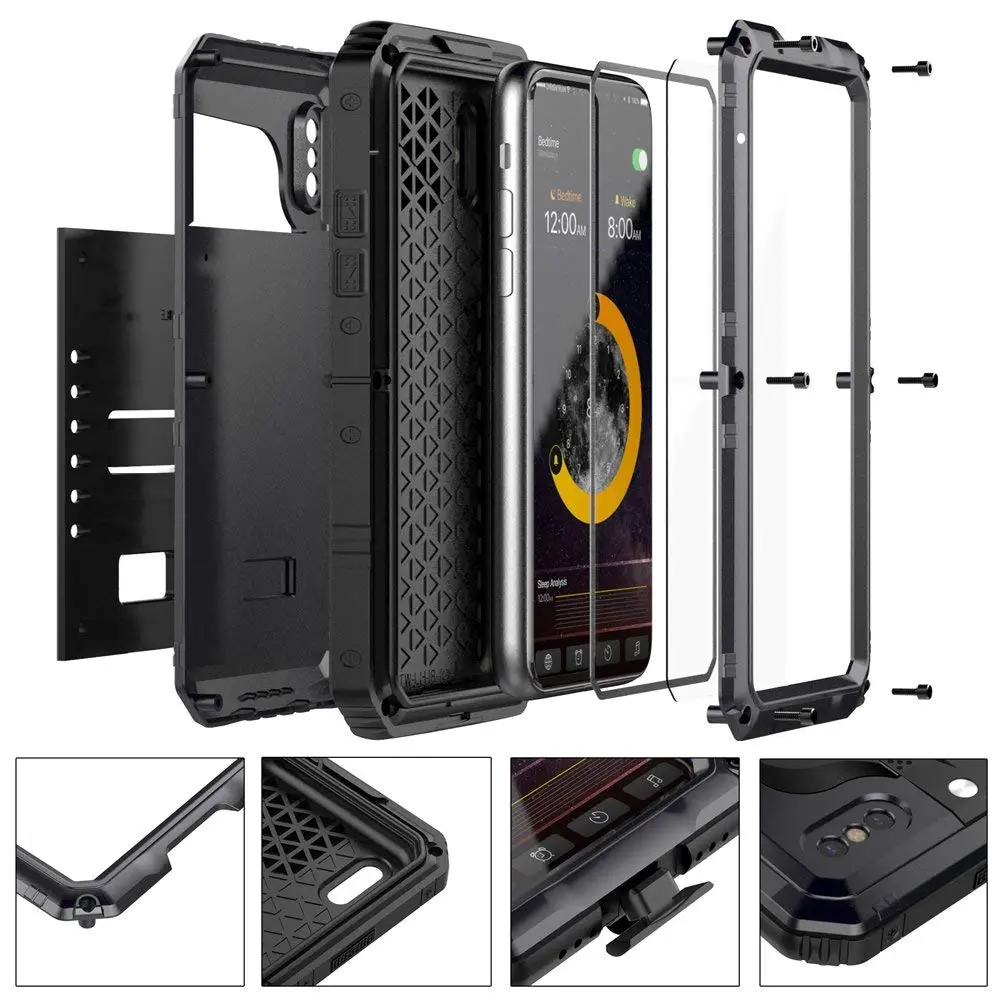 Beasyjoy Heavy Duty Metal Case for iPhone X/XS (5.8 inch) | Full Body Protection with Built-in Screen - view 5