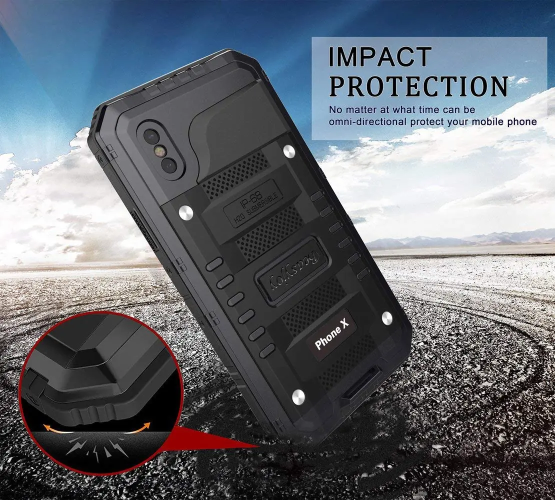 Beasyjoy Heavy Duty Metal Case for iPhone X/XS (5.8 inch) | Full Body Protection with Built-in Screen - view 6