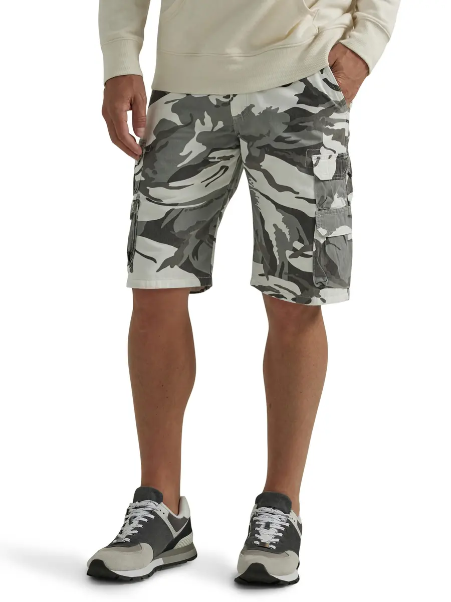 Wrangler Authentics Premium Twill Cargo Short, White Camo, 50 | Relaxed Fit, Durable Cotton, 11" Inseam - main product image