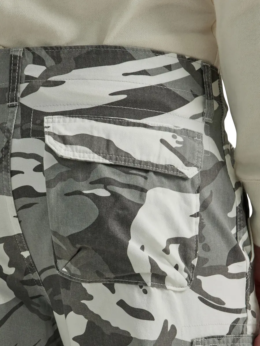 Wrangler Authentics Premium Twill Cargo Short, White Camo, 50 | Relaxed Fit, Durable Cotton, 11" Inseam - view 3