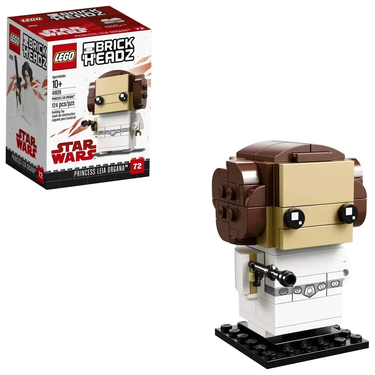 LEGO Brickheadz Princess Leia Organa 41628 Building Kit, Multicolor | Iconic Star Wars Character, 124 Pieces, For Kids 10+ - main product image