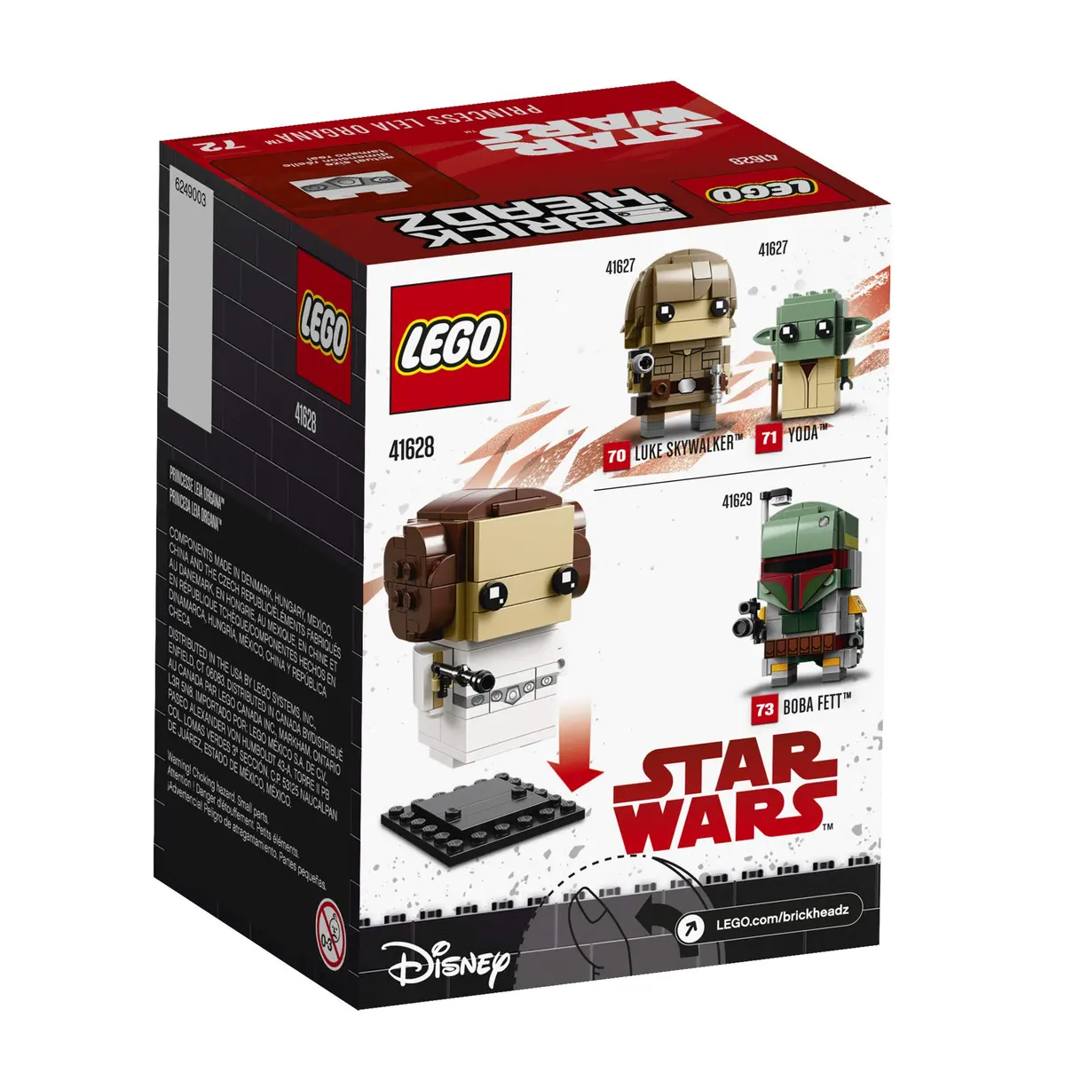 LEGO Brickheadz Princess Leia Organa 41628 Building Kit, Multicolor | Iconic Star Wars Character, 124 Pieces, For Kids 10+ - view 5