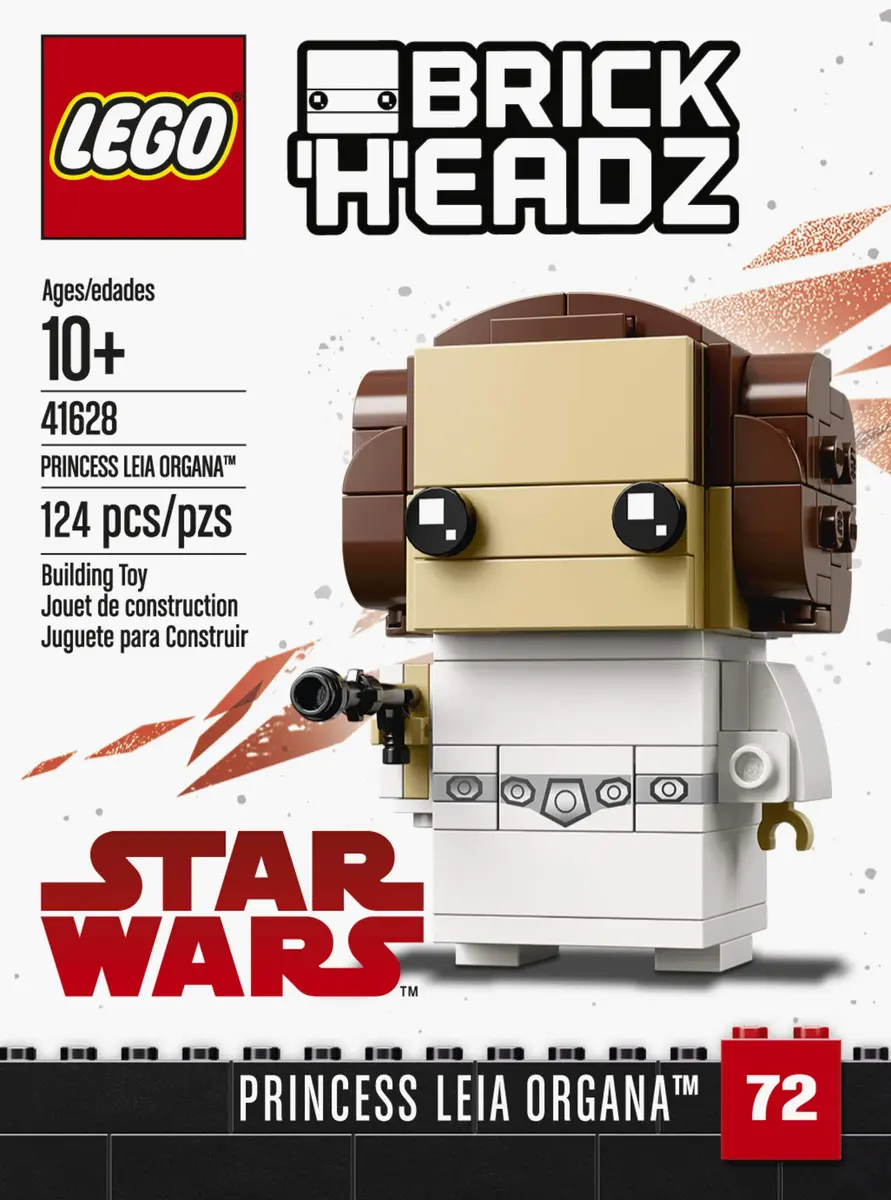 LEGO Brickheadz Princess Leia Organa 41628 Building Kit, Multicolor | Iconic Star Wars Character, 124 Pieces, For Kids 10+ - view 3