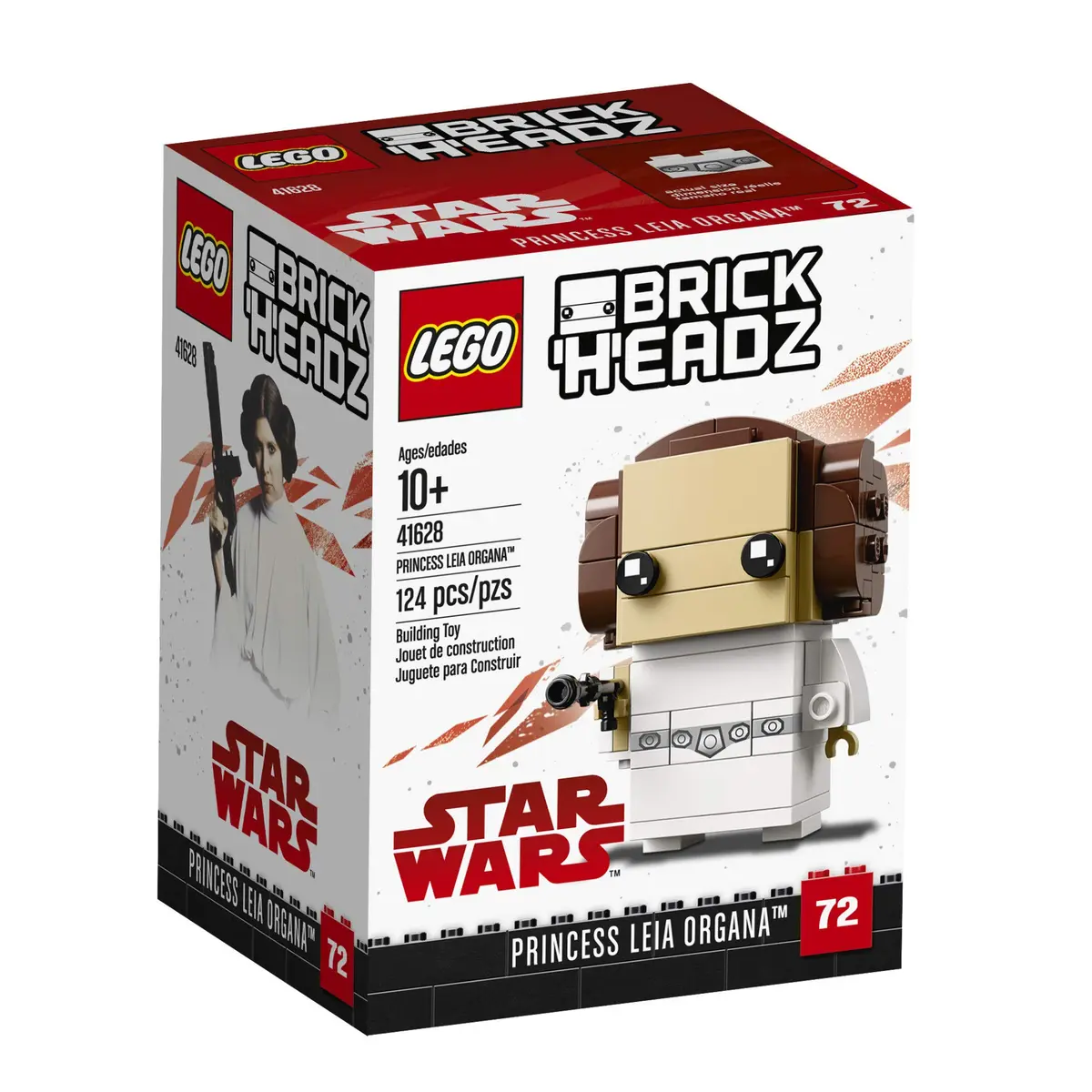LEGO Brickheadz Princess Leia Organa 41628 Building Kit, Multicolor | Iconic Star Wars Character, 124 Pieces, For Kids 10+ - view 4