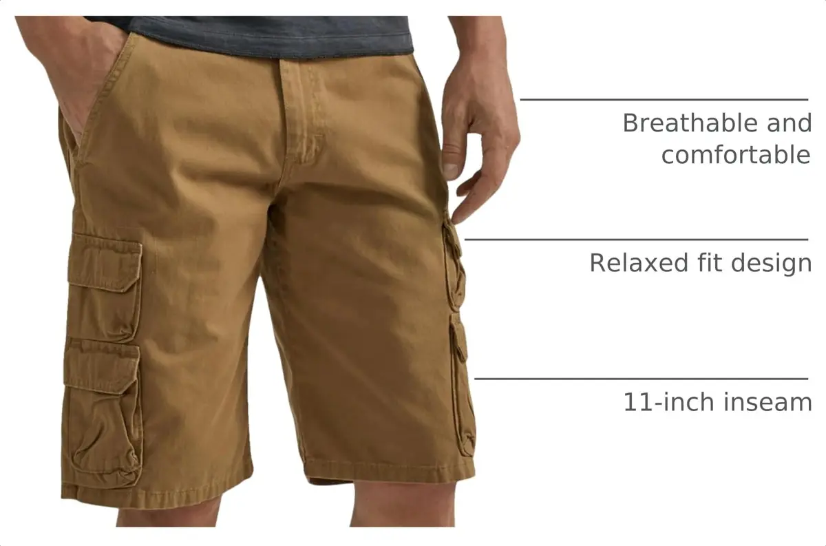 Wrangler Authentics Men's Premium Twill Cargo Short (Bennard), Acorn Twill, 54 | Classic Relaxed Fit for Summer Comfort - view 3