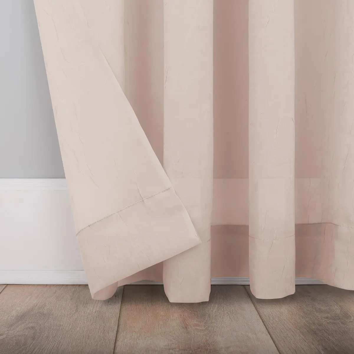 No. 918 Erica Crushed Sheer Voile Curtain Panel 51" x 95" | Elegant Sheer Pink Window Covering - view 4