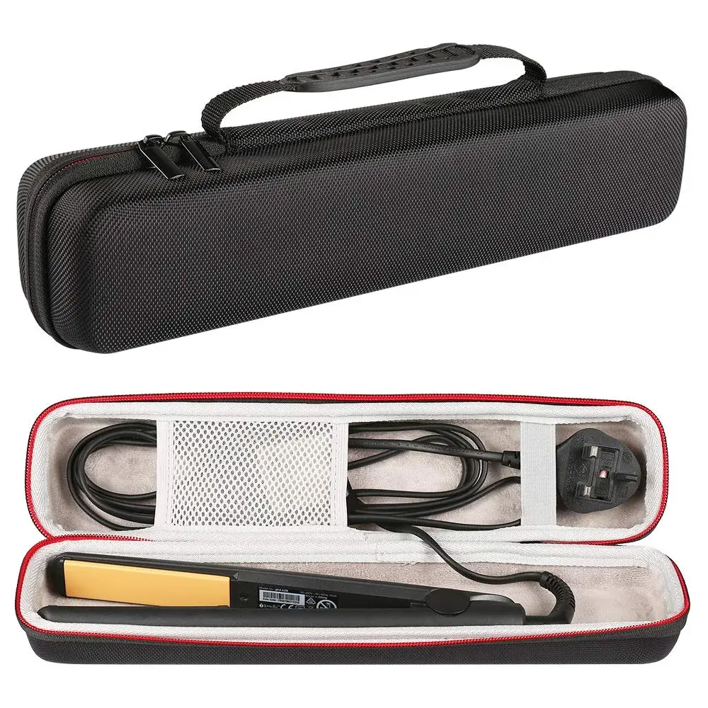 Faylapa Hard Carry Travel Case for Hair Straightener Iron Black | Shockproof EVA Case with Hand Strap for Salon Professional Tools - main product image
