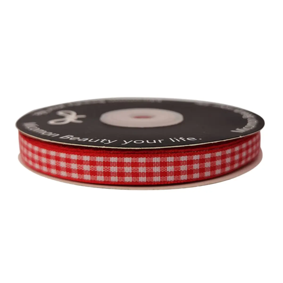 Micomon Red and White Gingham Ribbon 25 Yards | Eco-Friendly Polyester, OEKO-TEX Certified (70-120 chars) - view 5