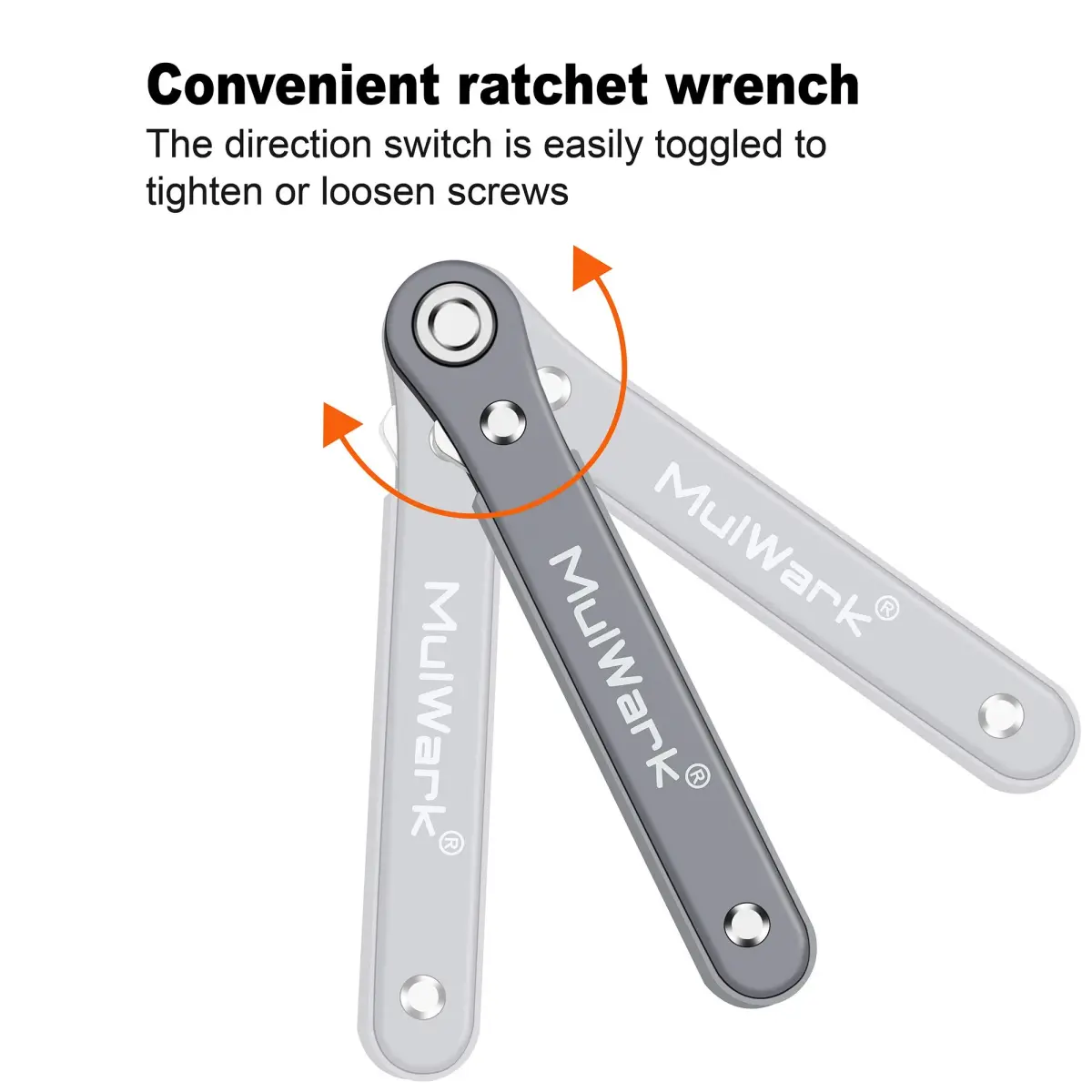 MULWARK 20pc Ultra Low Profile Mini Ratchet Screwdriver Set with 90 Degree Offset Handle | High Torque EDC Tool - view 8