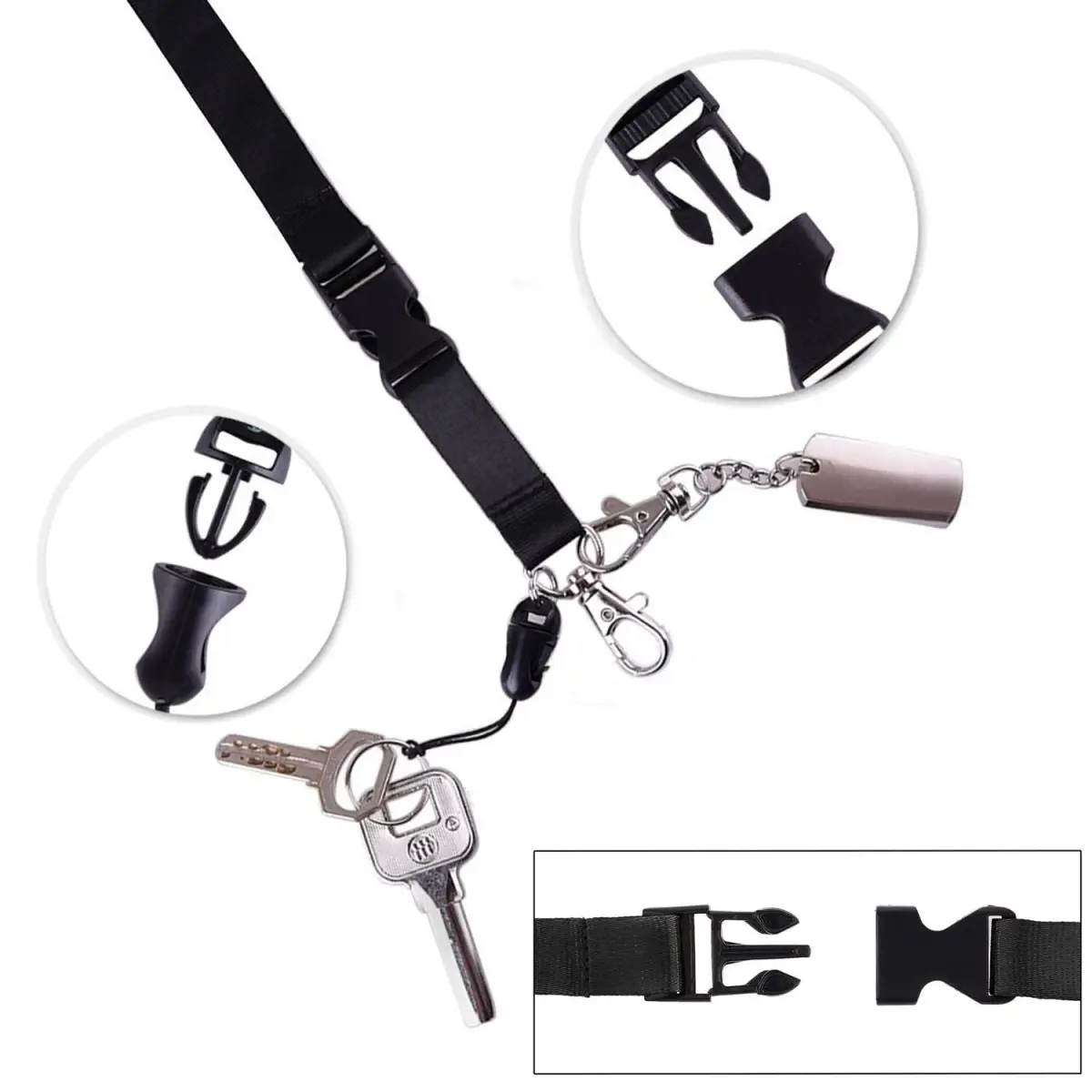 YOUOWO Vertical ID Badge Holder with Black Lanyard 11cm (4.5 inches) | Waterproof & Resealable - view 5