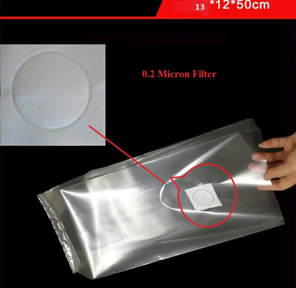 SUCOHANS Mushroom Grow Bags 20cmx12cmx50cm (10-Pack) | Heavy Duty 3 Mil Polypropylene with 0.2 Micron Filter - view 4