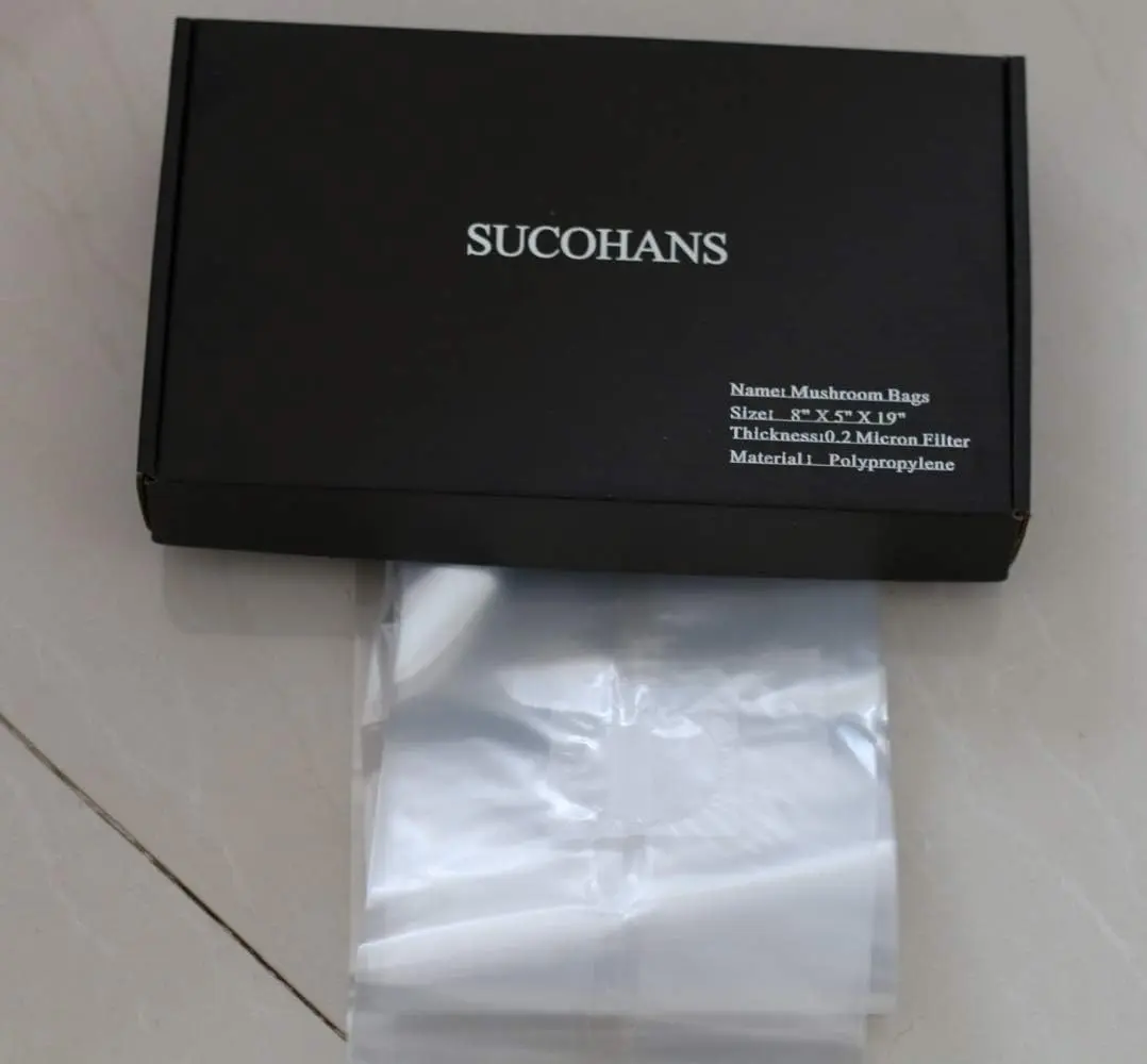 SUCOHANS Mushroom Grow Bags 20cmx12cmx50cm (10-Pack) | Heavy Duty 3 Mil Polypropylene with 0.2 Micron Filter - view 7