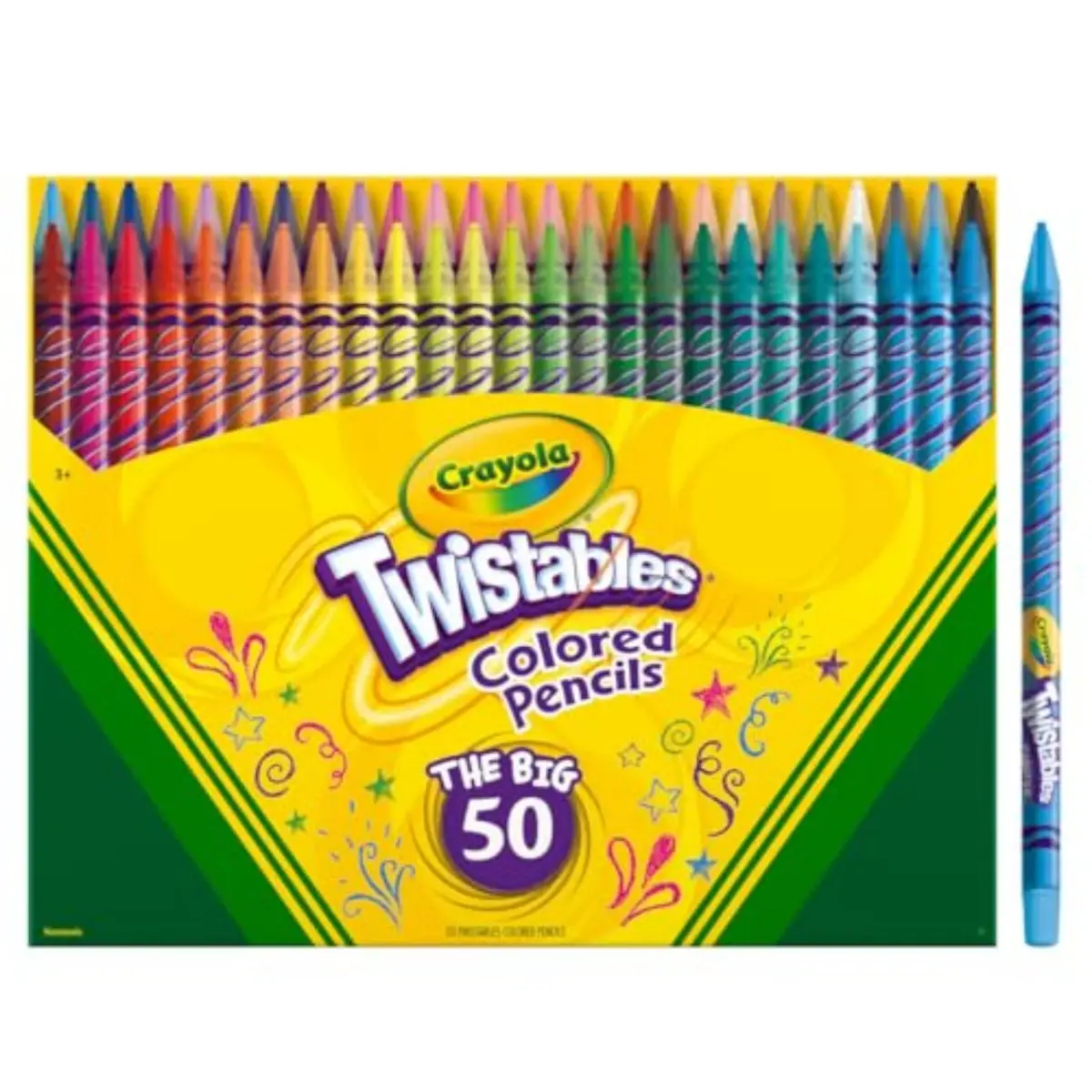 Crayola Twistables Colored Pencil Set (50ct) | No Sharpen Colored Pencils for Kids & Adults, Vibrant & Portable (4+) - view 2
