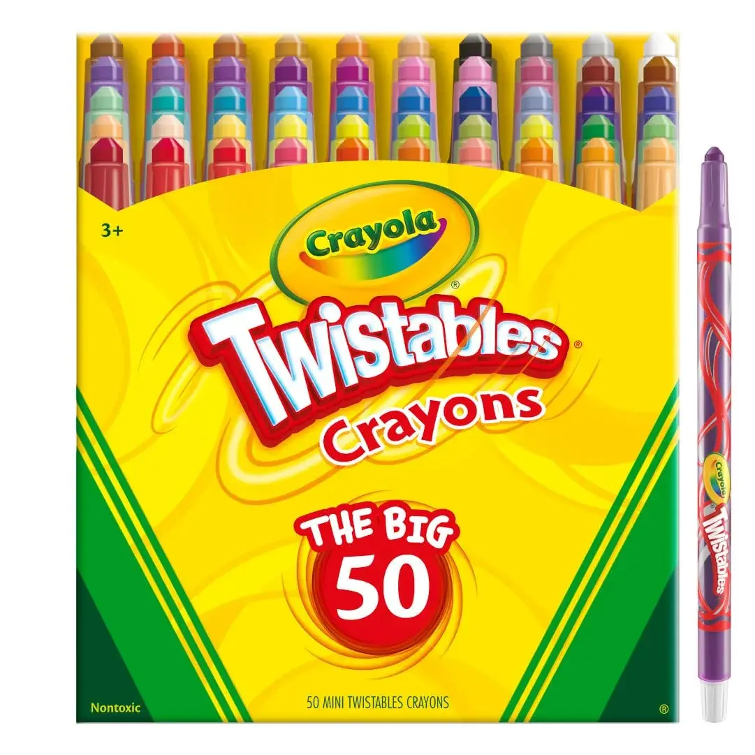 Crayola Mini Twistables Crayons 50 Count (10.8cm x 12.4cm x 6.4cm) | Non-Toxic Coloring for Kids - view 2