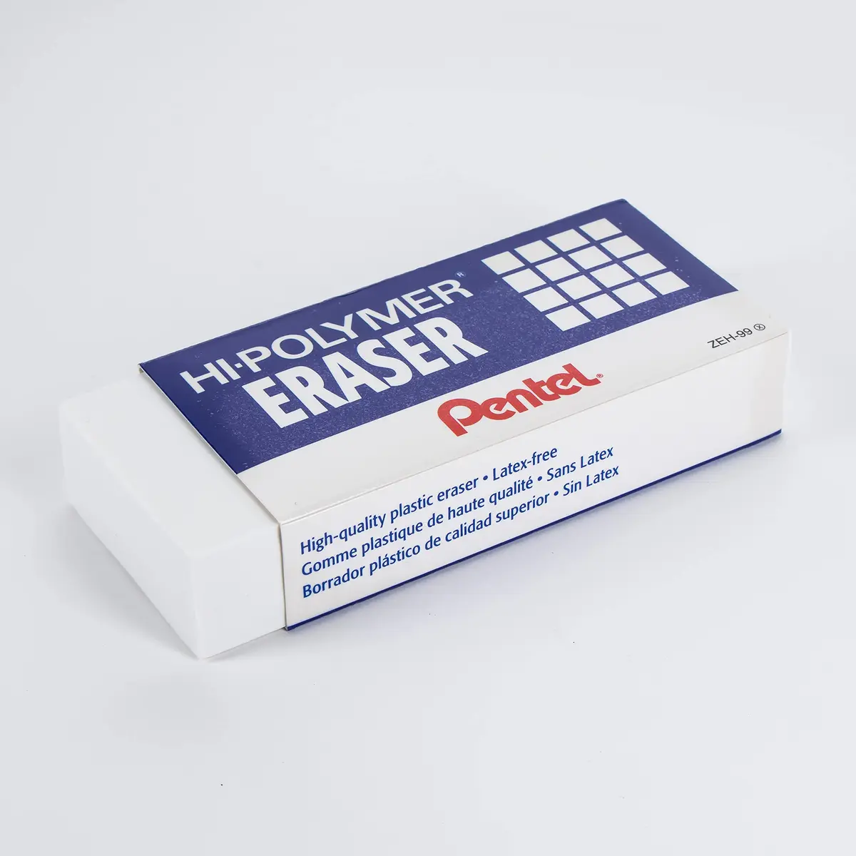 Pentel Hi-Polymer Block Eraser, Super XL White, 8-Pack | Latex-Free, Large Block for Precise Erasing - view 2