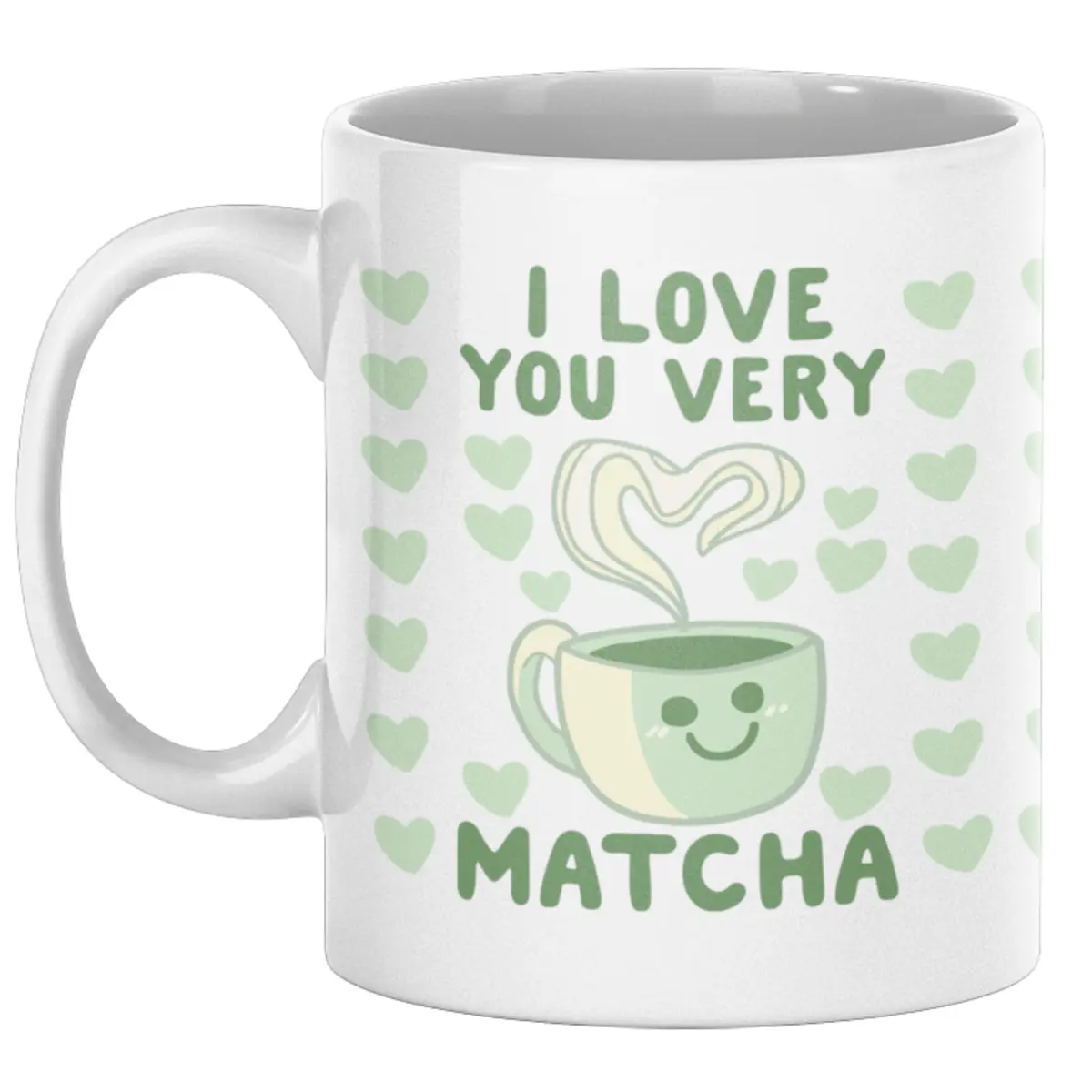 LookHUMAN Heart Coffee Mug - Unique 11oz Ceramic Mug for Matcha & Coffee Lovers, Dishwasher Safe - main product image