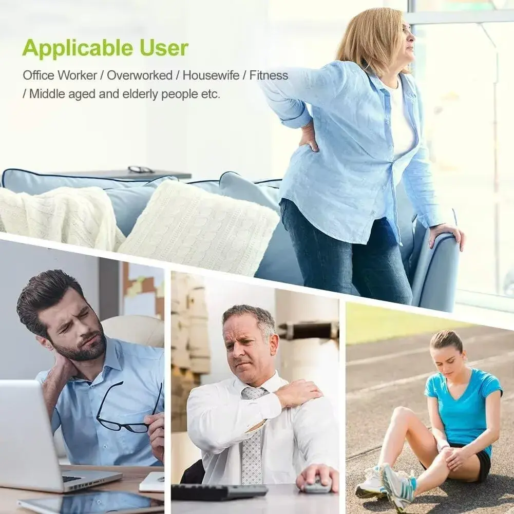 AUVON Dual Channel TENS Unit Muscle Stimulator Machine 16 Piece Set | Drug-Free Pain Relief for Shoulder, Lower Back, Knee - view 6