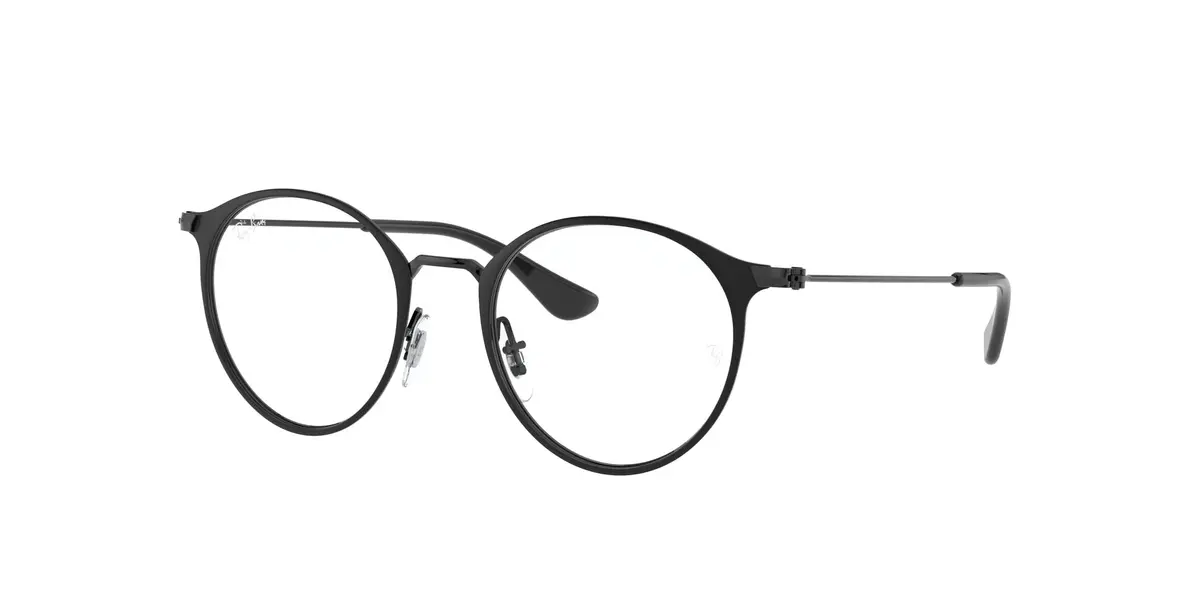 Ray-Ban Junior Kids' RY1053 Round Prescription Eyeglass Frames, 45 mm | Classic Black for Narrow Faces - view 2