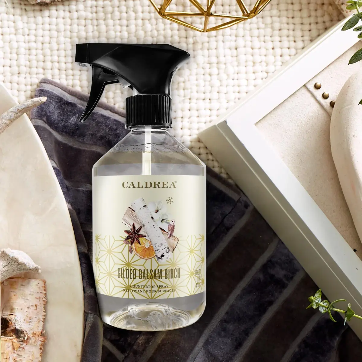 Caldrea Multi-surface CounterTop Spray Cleaner Gilded Balsam Birch 473ml (16 Fl Oz) | Vegetable Protein Extract for Odor Removal - view 2