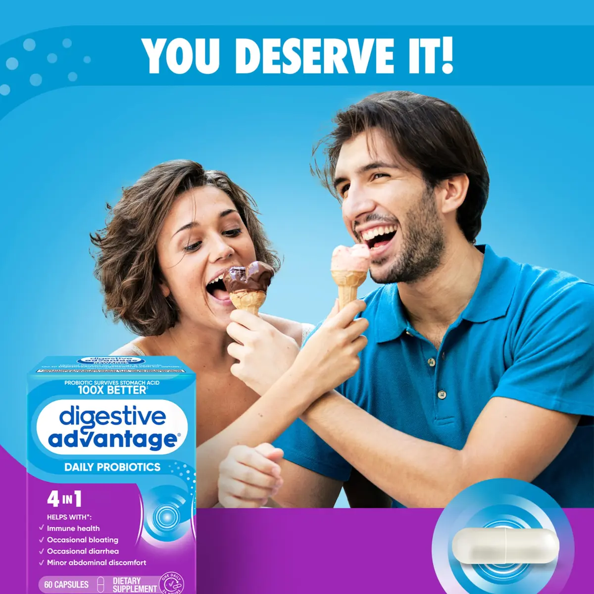 Digestive Advantage Daily Probiotic Capsules 60 Count | Supports Digestive & Immune Health - view 4