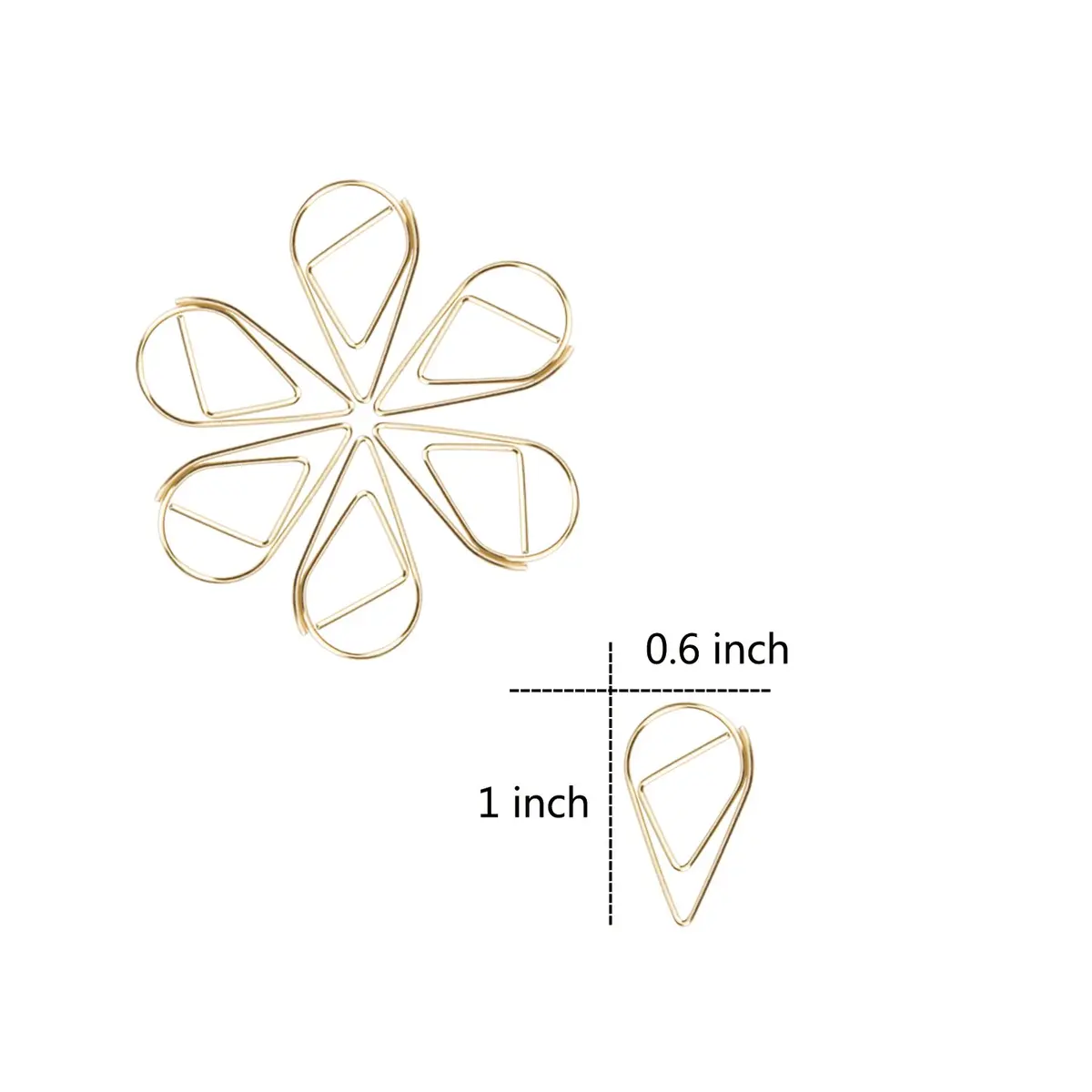 VENCINK Gold Paper Clips 300 pcs Drop-Shaped | Office & School Supplies - view 5
