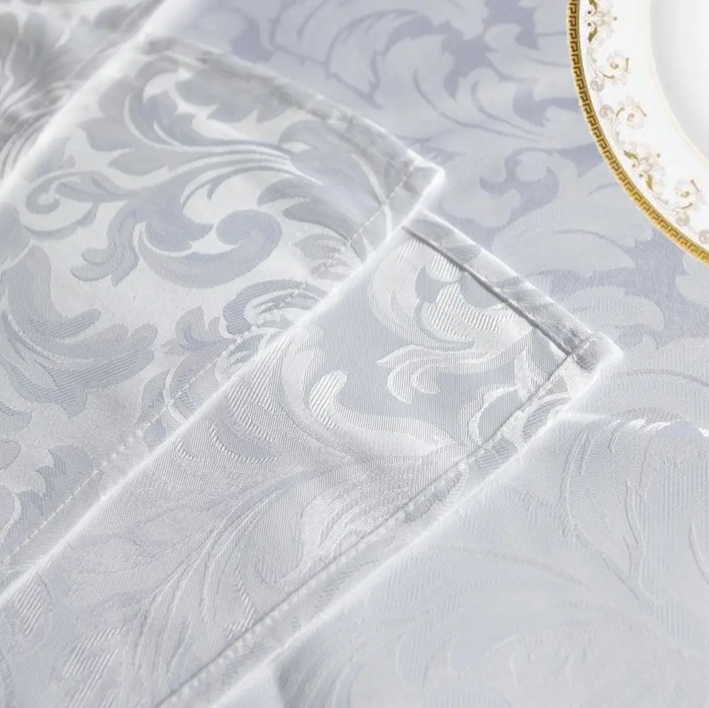 Tektrum 70 x 70 inch Damask Jacquard Tablecloth | Waterproof & Stain Resistant (70x70in) - view 4