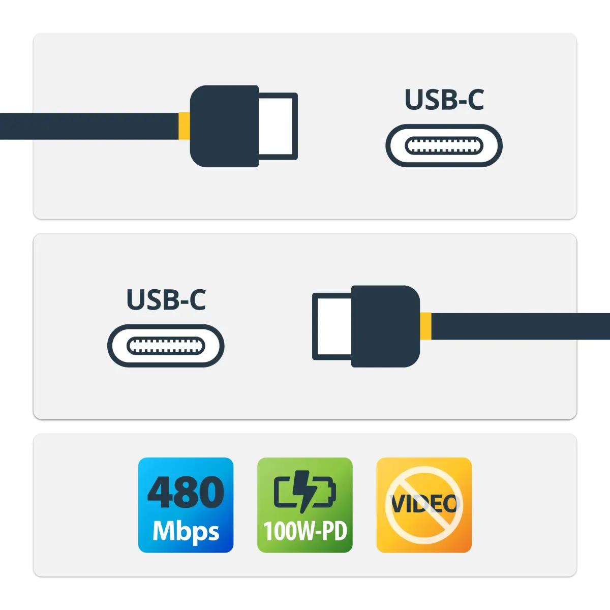 StarTech.com USB-C to USB-C Charging Cable 2m (6.6ft) | 100W PD, USB-IF Certified - view 4