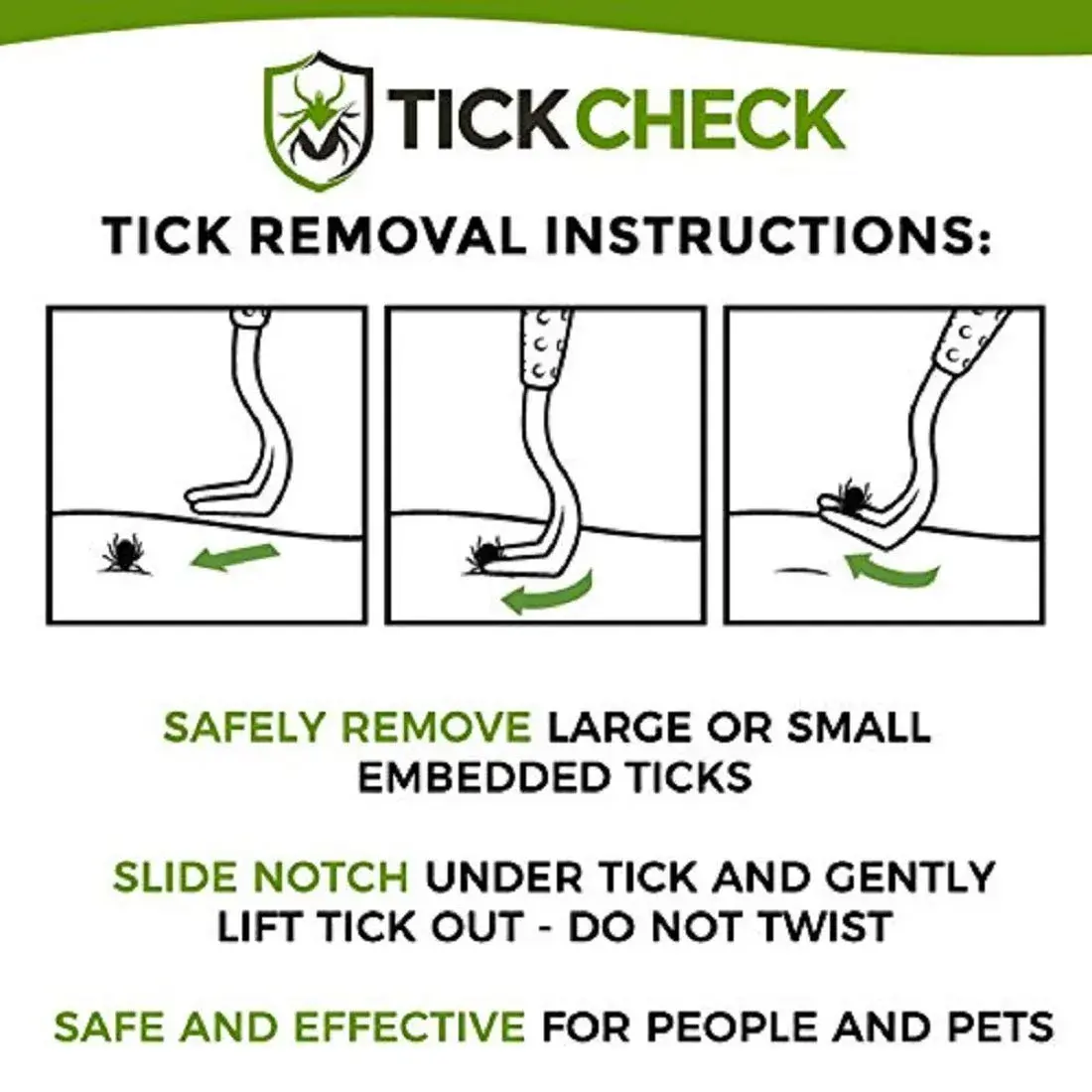 TickCheck Tick Remover Value 3 Pack with ID Card | Easy Tick Removal for Humans, Dogs, Cats & Pets - view 3