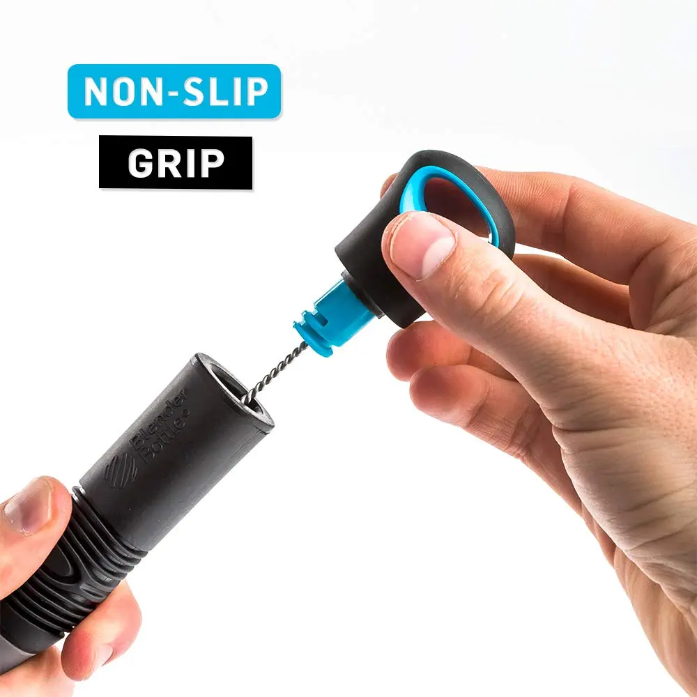 BlenderBottle 2-in-1 Bottle & Straw Cleaning Brush | Firm Bristles & Mini Straw Brush | Non-Slip Grip - view 4