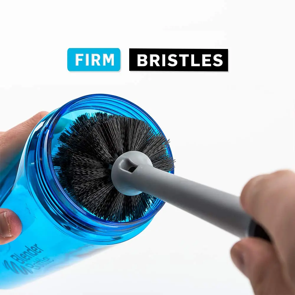 BlenderBottle 2-in-1 Bottle & Straw Cleaning Brush | Firm Bristles & Mini Straw Brush | Non-Slip Grip - view 2