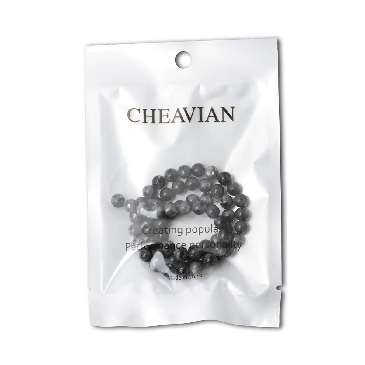 CHEAVIAN Natural Black Labradorite Gemstone Beads 6mm | Polished Round Jewelry Supply for DIY Crafts - view 5