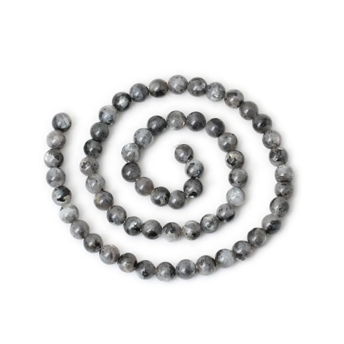 CHEAVIAN Natural Black Labradorite Gemstone Beads 6mm | Polished Round Jewelry Supply for DIY Crafts - view 2