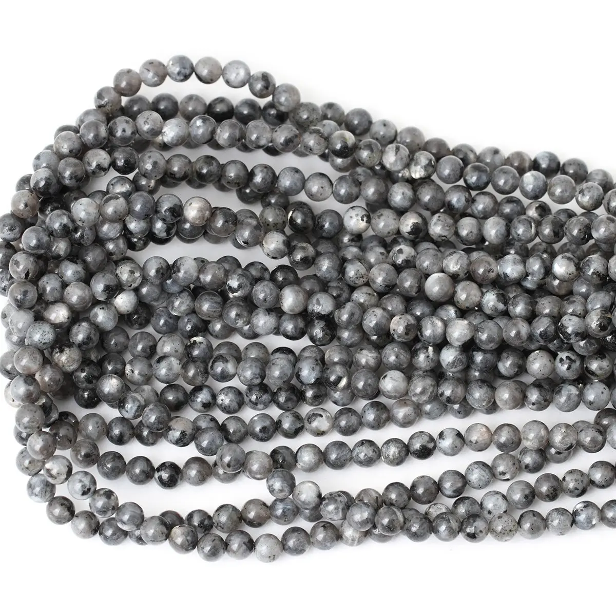 CHEAVIAN Natural Black Labradorite Gemstone Beads 6mm | Polished Round Jewelry Supply for DIY Crafts - view 3