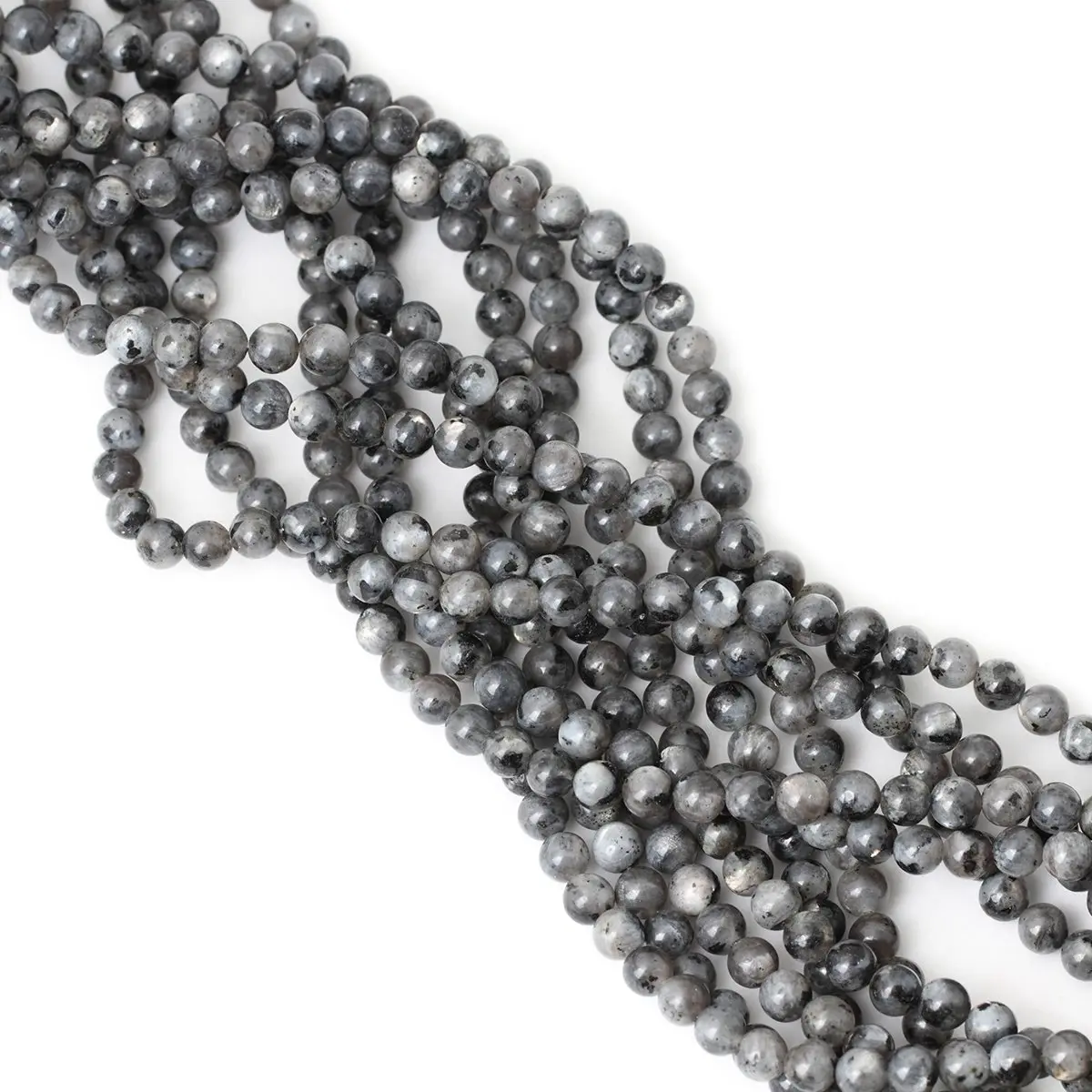 CHEAVIAN Natural Black Labradorite Gemstone Beads 6mm | Polished Round Jewelry Supply for DIY Crafts - view 4
