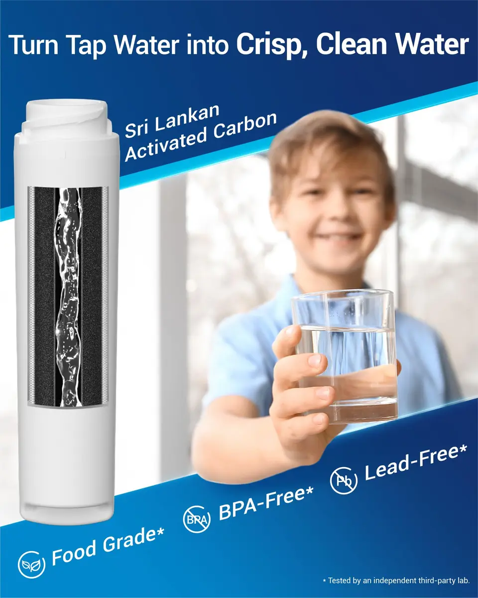 AQUA CREST GSWF Refrigerator Water Filter 3 Pack | NSF 42 Certified for Chlorine & Odor Reduction - view 5