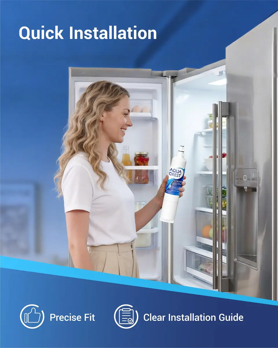 AQUA CREST GSWF Refrigerator Water Filter 3 Pack | NSF 42 Certified for Chlorine & Odor Reduction - view 8