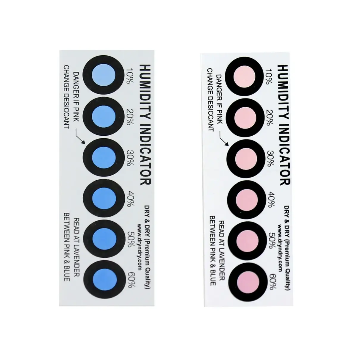 Dry & Dry Humidity Indicator Cards 12 Pack | 10-60% RH 6-Spot Reusable - main product image