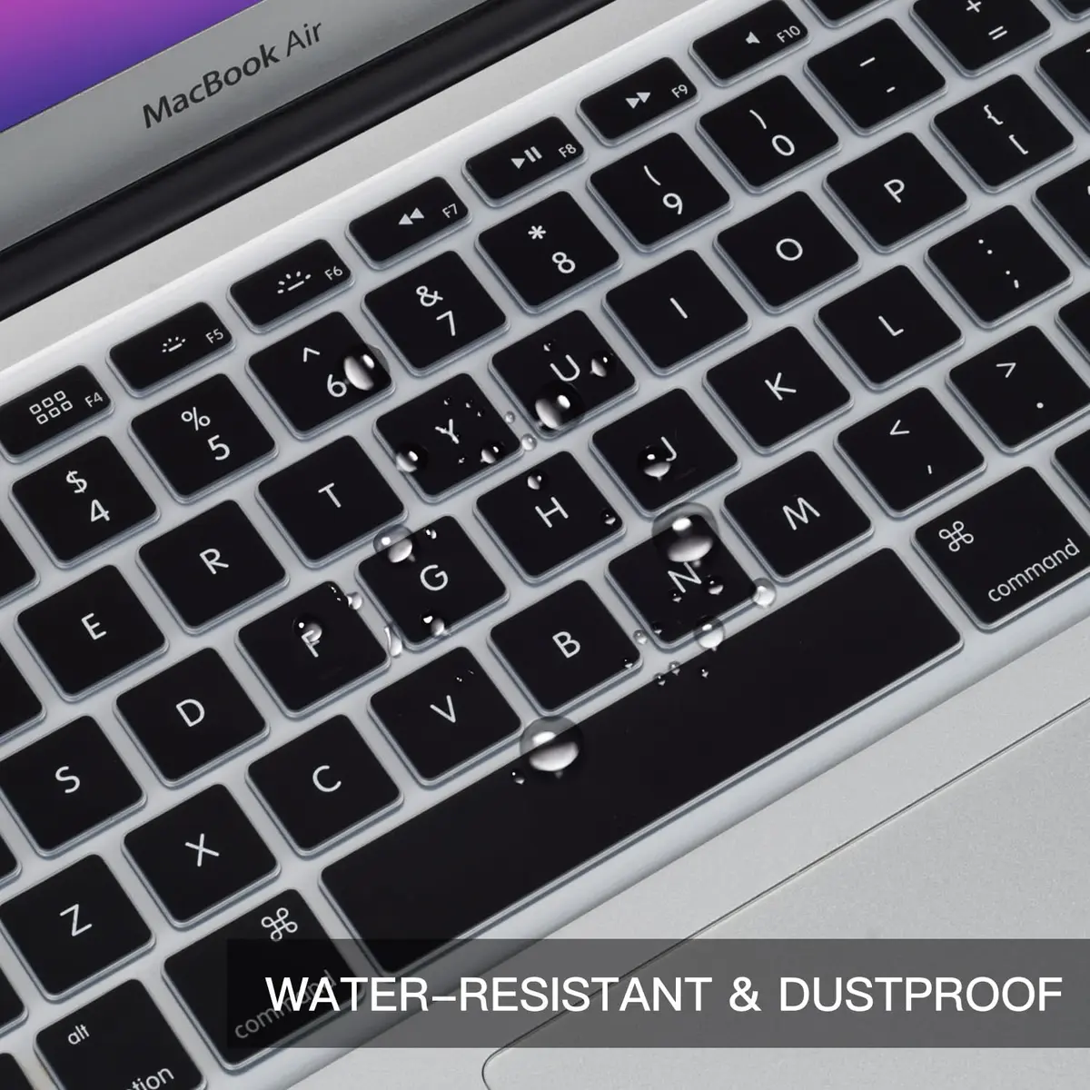CaseBuy Black Silicone Keyboard Cover for MacBook Air 13" (A1369/A1466) & Pro 13"/15" (2010-2017 Models) | Protects from Spills & Dust - view 5