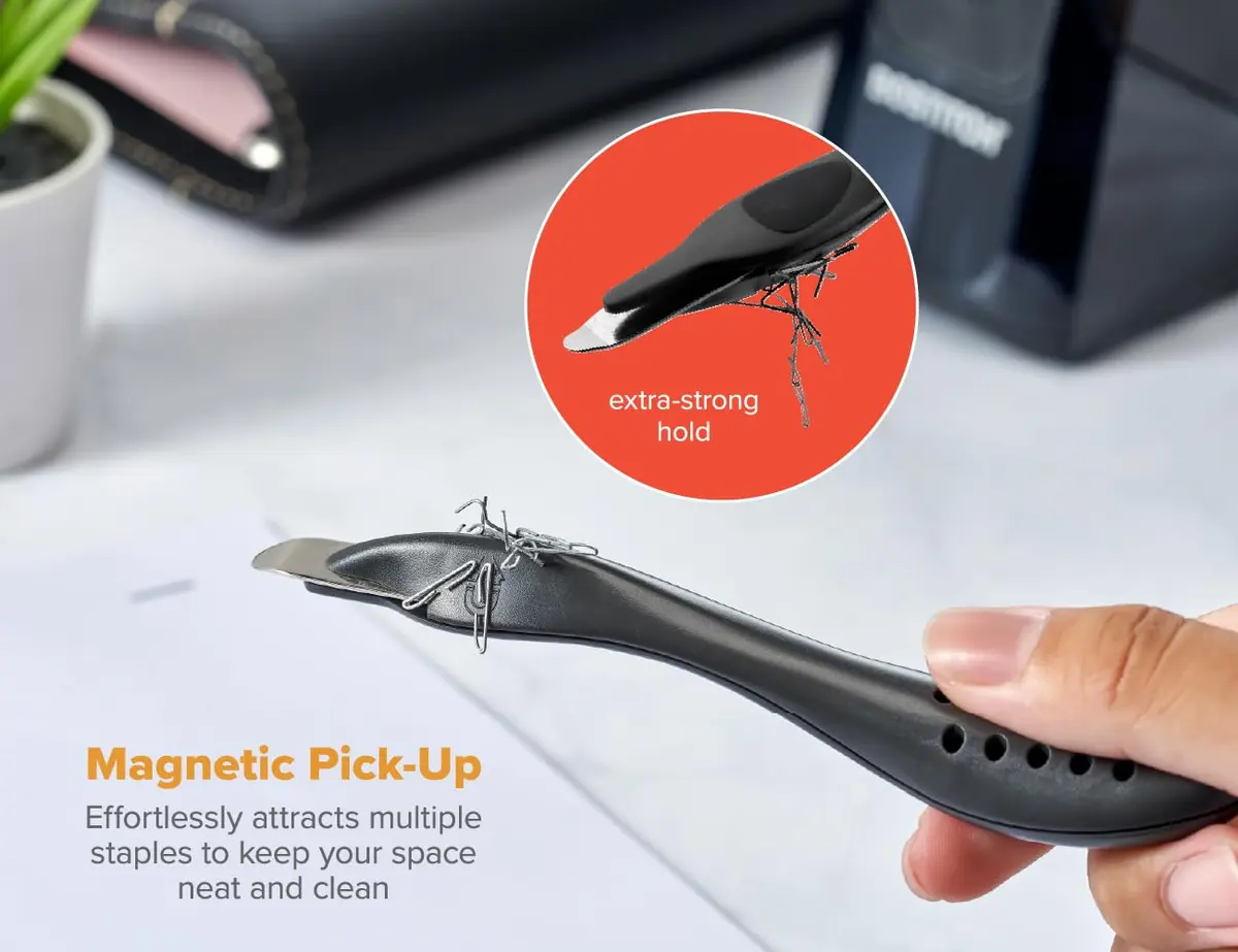 Bostitch Office Easy Staple Remover 3-Pack (Black) | Magnetic Tip & Push-Style Mechanism - view 4